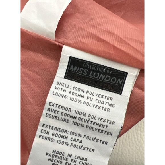 Miss London Women Blush Hooded Windbreaker Size L - Picture 11 of 12